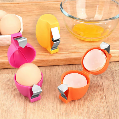 2026 Egg Shell Opener Stainless Steel Egg Cracker Tool Multifunctional Egg Opener Handheld Gadget for Easy Peeling Separating