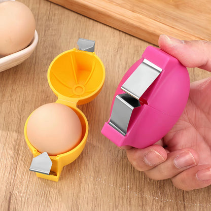 2026 Egg Shell Opener Stainless Steel Egg Cracker Tool Multifunctional Egg Opener Handheld Gadget for Easy Peeling Separating