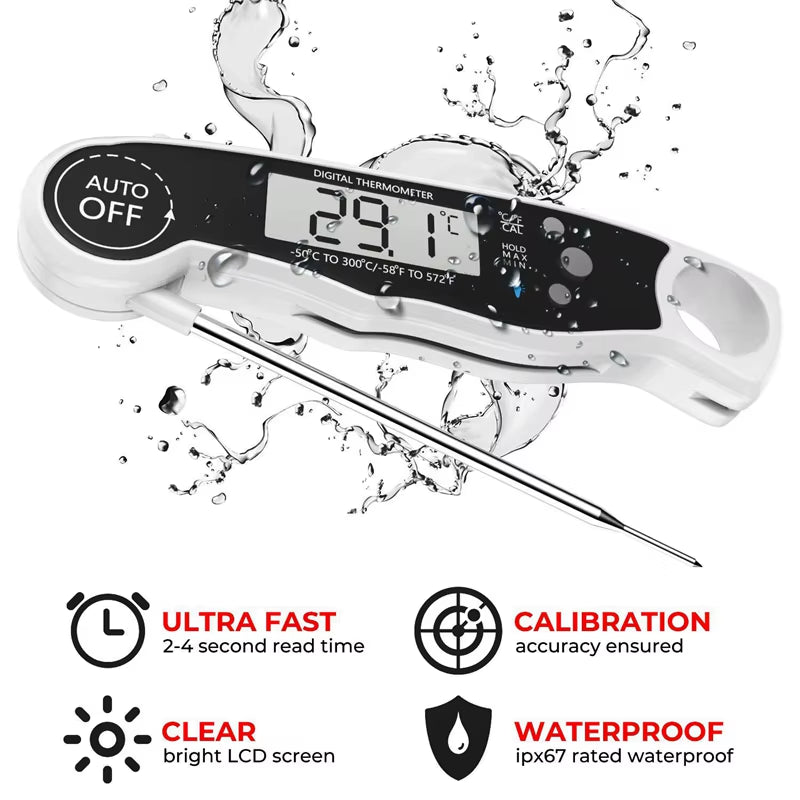 Top Seller Folding Probe Instant Read Thermometer Kitchen Milk Candy Grill Barbecue Food BBQ Cooking Digital Meat Thermometer